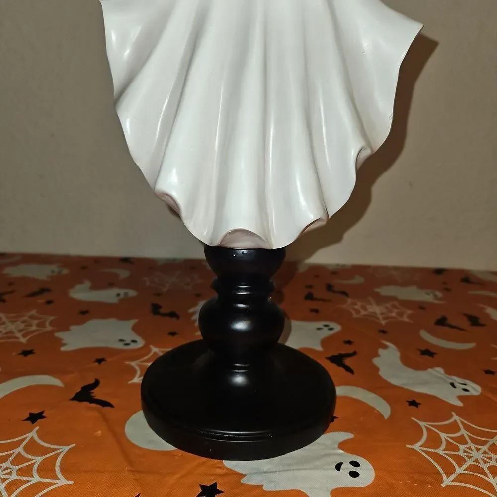 Halloween Ghost Figural Candle Pillar with Flameless Candle